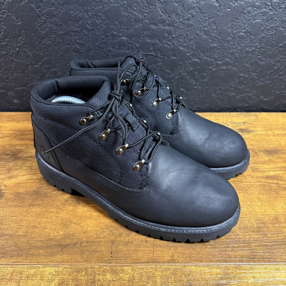 Timberland Field Boots 9495R Black‎ Leather Cordura Ankle Boots Boys Size 7 US